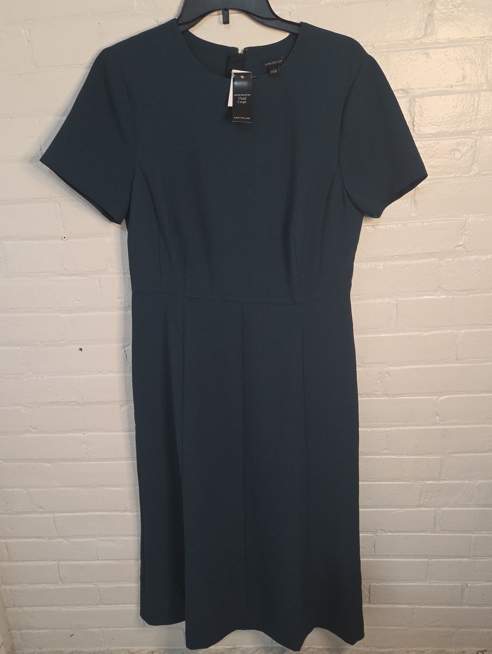 Ann Taylor Teal Short Sleeve Midi Dress NWT